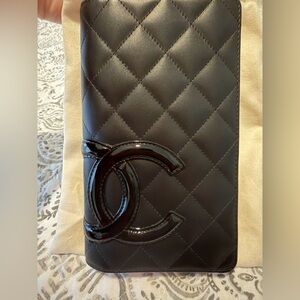 CHANEL Black Quilted Wallet